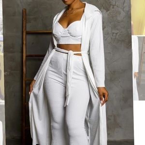 White pants set